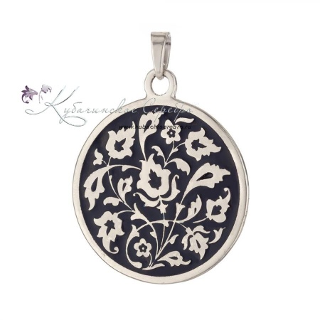 Кулон с темно-синей эмалью (Новинка)