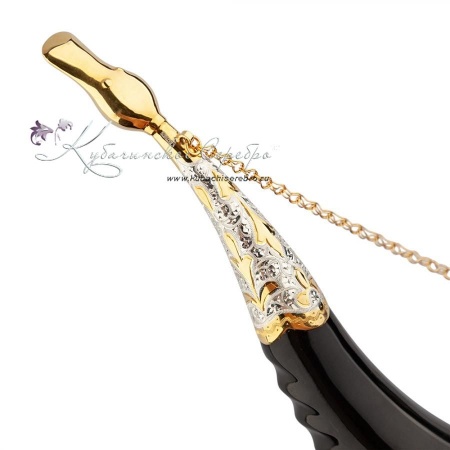 Рог быка с позолотой