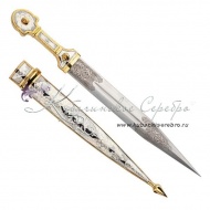 Позолоченный набор, кинжал + рог с питьевой чашей (Новинка), арт №7219