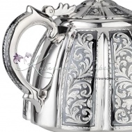 Заварочный чайник+сито из серебра на 690 мл , арт №6477