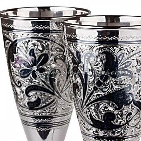 Набор бокалов под шампанское серия Кубачи на 150 мл