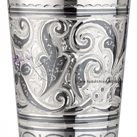 Серебряный стакан с чернением, 200 мл 