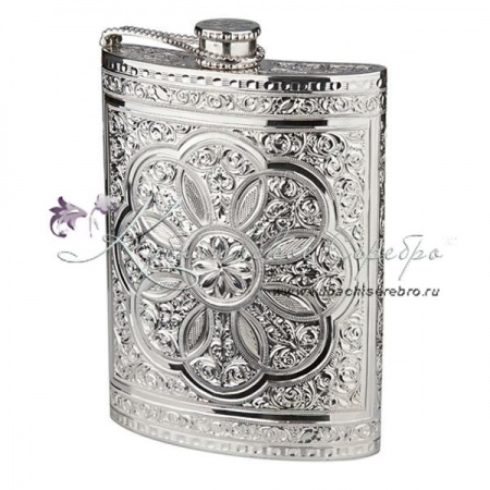 Фляга из серебра 925 пробы на 120 мл 