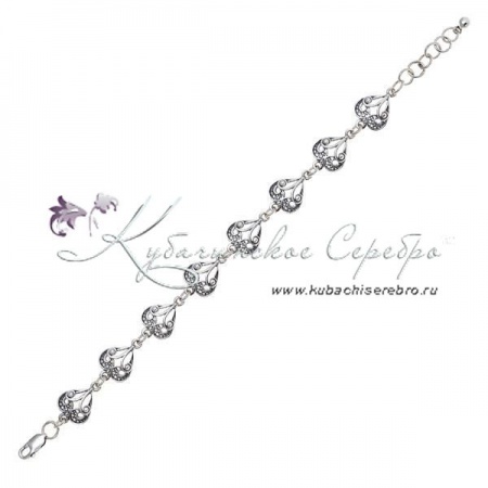 Браслет филигранный Сердце (Новинка)