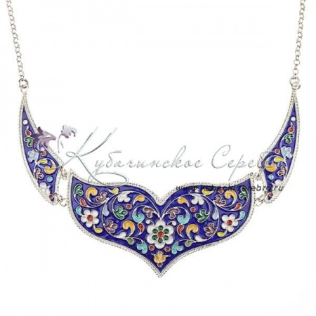 Колье с горячей эмалью 