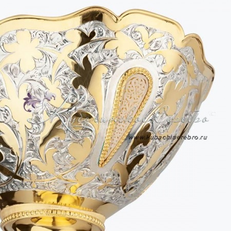 Фруктовница овальная с позолотой 