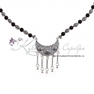 Колье с черным агатом, арт №4727