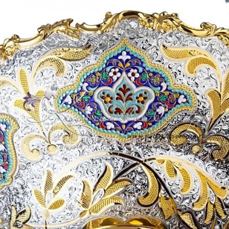 Фруктовница с эмалью 