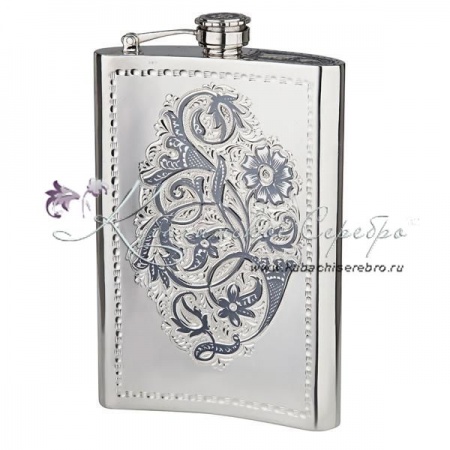 Фляга из серебра 925 пробы на 210 мл 