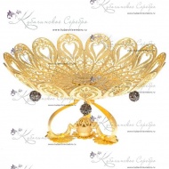 Конфетница с позолотой  4942