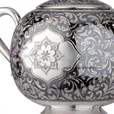 Сахарница из серебра 925 пробы на 600 мл