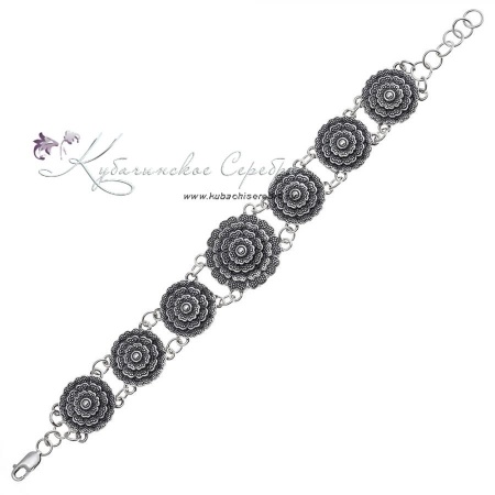 Браслет серебряный Роза (Новинка)