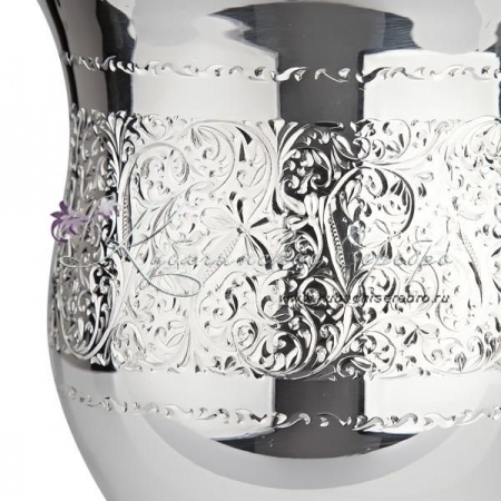 Стакан 999 пробы с мелкой гравировкой на 250 мл 