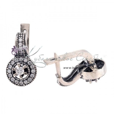 Серьги серебряные, коллекция VАмпир  (Новинка)