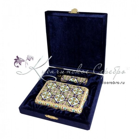 Набор с позолотой и горячей эмалью 