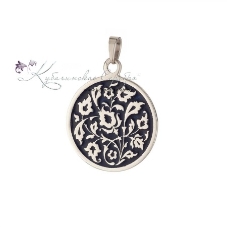 Кулон мини с черной холодной эмалью