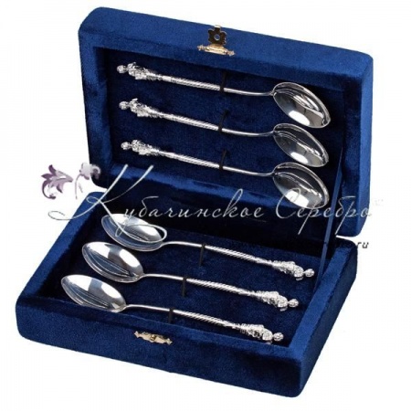 Набор чайных ложек из серебра  Набор чайных ложек из серебра Ангел