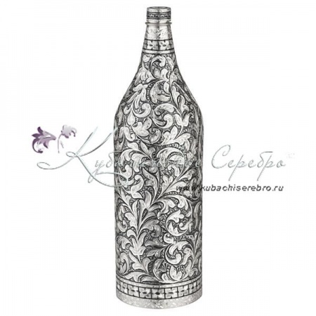 Бутылка серебряная на 1 л, сделано в Кубачи!