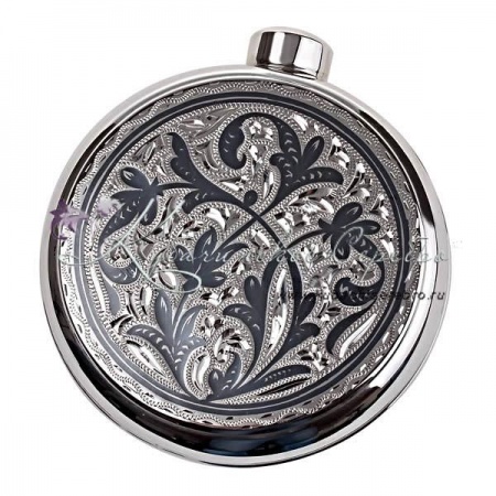 Фляга из серебра, исполнение Эксклюзив на 200 мл