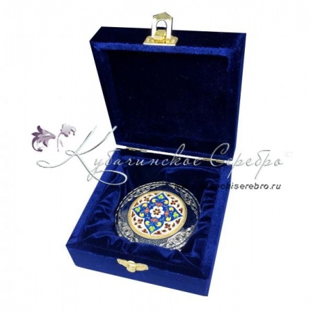 Зеркальце с горячей эмалью, арт №2424 Зеркальце с горячей эмалью