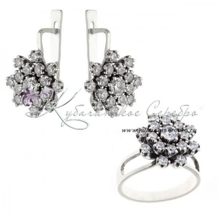 Комплект серебряный  Комплект серебряный Шампань