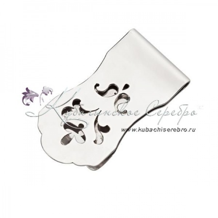 Зажим для денег с выпиленными узорами , арт №2564  Зажим для денег с выпиленными узорами