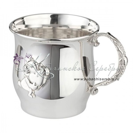 Кружка  Кружка Мишутка с сердцем 999 пробы на 150 мл