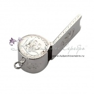 Свисток из серебра без черни с гравировкой, арт №6528