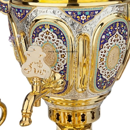 Сервиз чайный с позолотой и горячей эмалью 