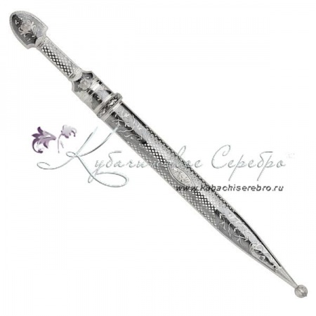 Кинжал с дамасской сталью, орнамент Чешуя, 49 см 