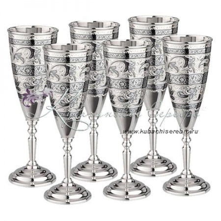 Набор бокалов под  шампанское Свадебные на 150 мл