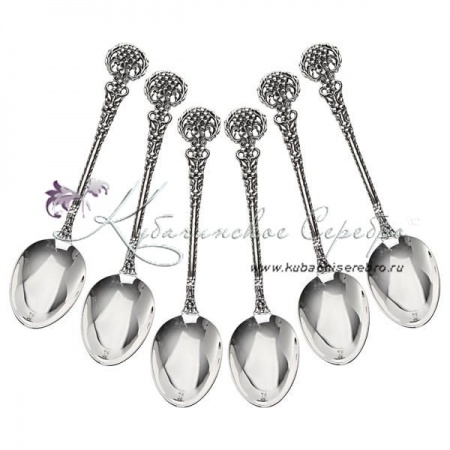 Набор серебряных десертных ложек серия Винтаж
