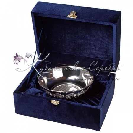 Серебряная тарелка с чернением на 600 мл