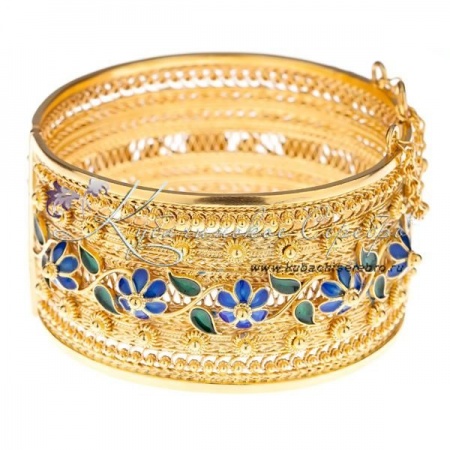 Серебряный браслет с горячей эмалью, серия Богемия