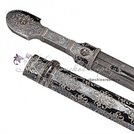 Кинжал из серебра, музейное исполнение, 60 см