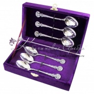 Набор серебряных десертных ложек серия Набор серебряных десертных ложек «Винтаж»