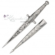 Кинжал серебряный "Финка", 32,5 см  5112