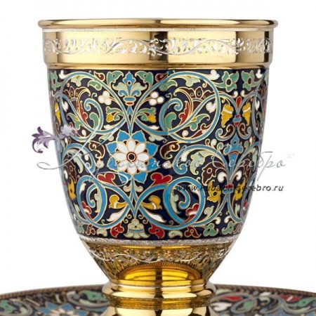 Подарочный набор 999 пробы с позолотой 