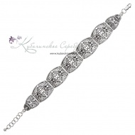 Браслет серебряный с филигранью 9941