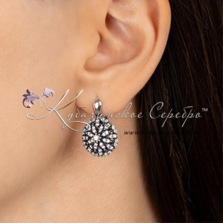 Серьги с цирконами, коллекция VАмпир (Новинка) 