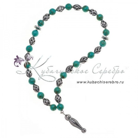 Чётки оксидированые с бирюзой 