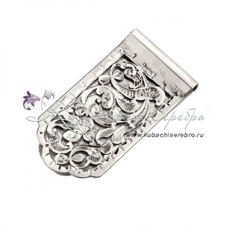 Зажим для денег с выпиленными узорами 