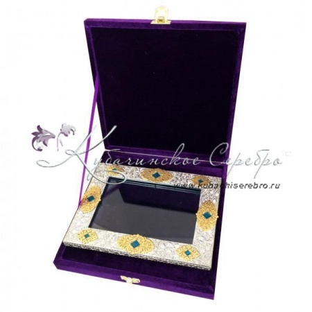 Рамка для фотографий с позолотой и холодной эмалью