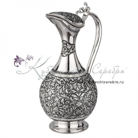 Кувшин из серебра с откидной крышкой, музейная работа! 