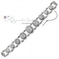 Браслет серебряный с филигранью  4447