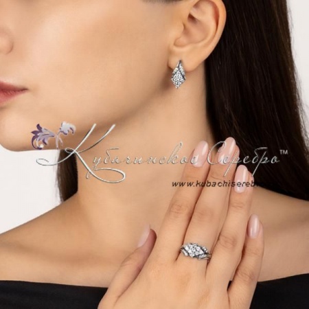 Комплект с цирконами, коллекция VАмпир (Новинка)