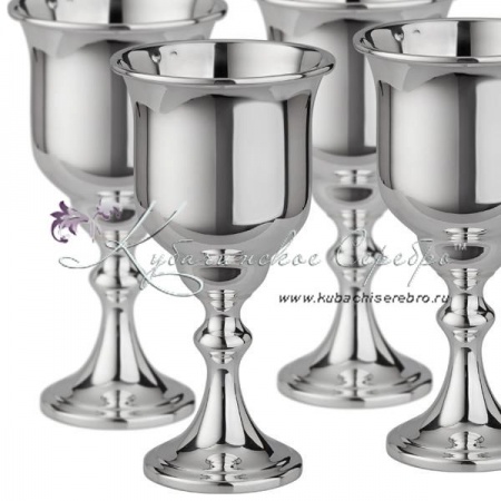 Набор гладких рюмок из 999 пробы на 40 мл 