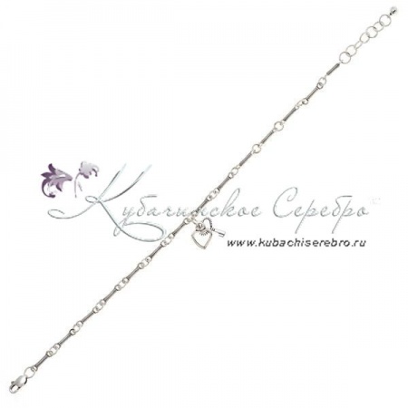 Браслет серебрянный  Браслет серебрянный Сердце с ключиком