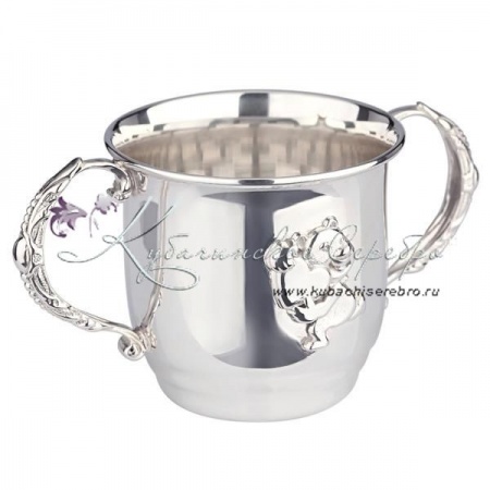 Поильник  Поильник Мишка с сердцем 999 пробы на 150 мл