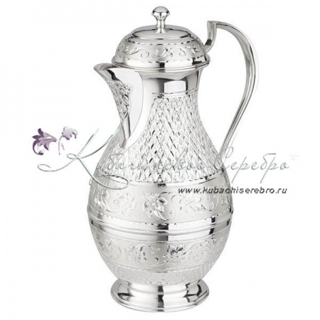 Кувшин из серебра 925 пробы на 1600 мл, арт №6374/1 Кувшин из серебра 925 пробы на 1600 мл